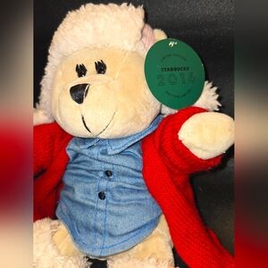 Starbucks Limited Edition Teddy Bear with Red Coat